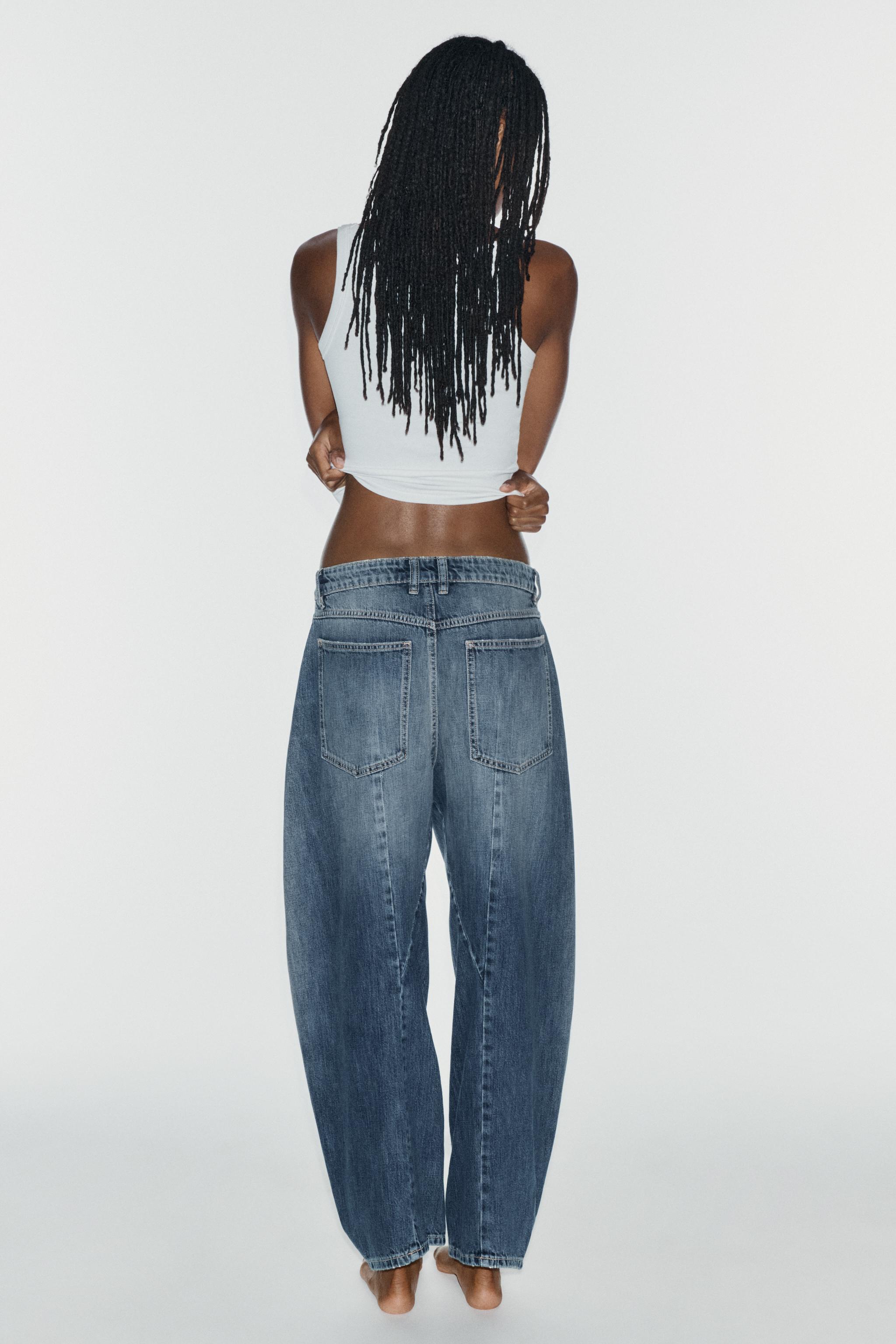 TRF MID-RISE BARREL CHINO JEANS